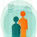 Icon representing successful integration and placement